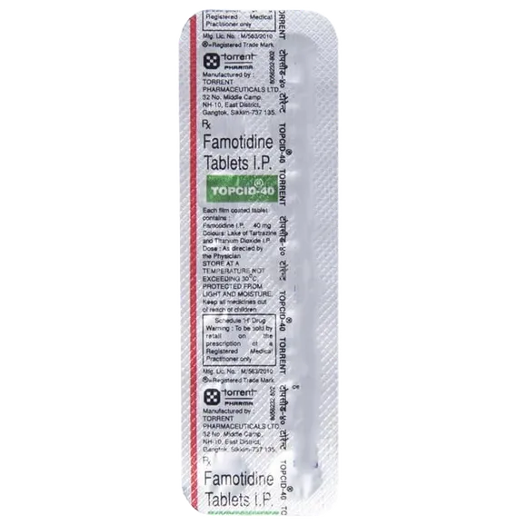 topcid 40mg tablet 14's
